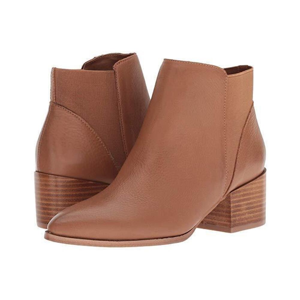 Chinese Laundry Sz 9 Finn Ankle Bootie Boney Brown Soft Cow Leather NEW